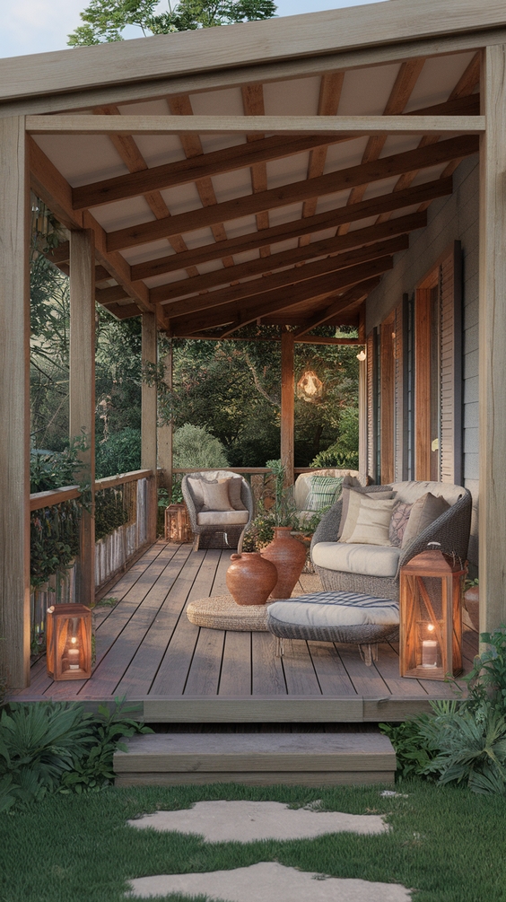 Veranda Ideas for Small Terraces and Outdoor Living Spaces with Cozy and Modern Touches