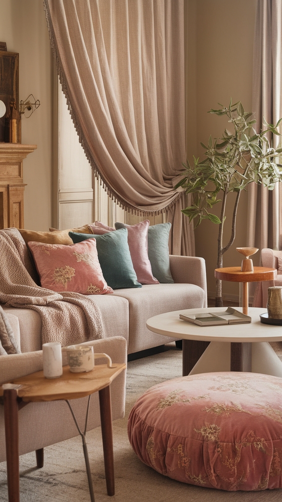 Spring 2025 Living Room Trends: Textures, Art & Light Transformations