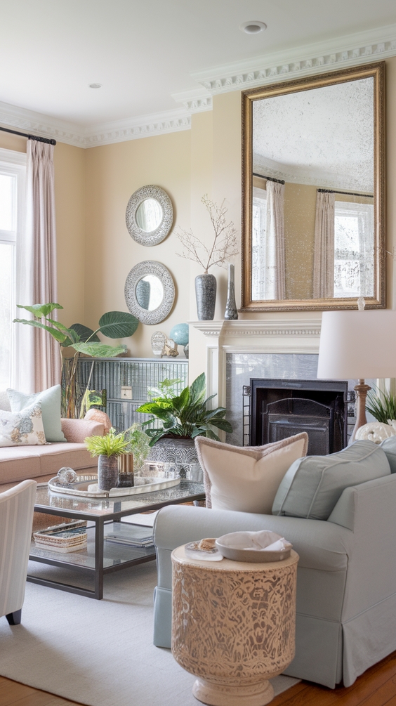 Spring 2025 Living Room Trends: Textures, Art & Light Transformations