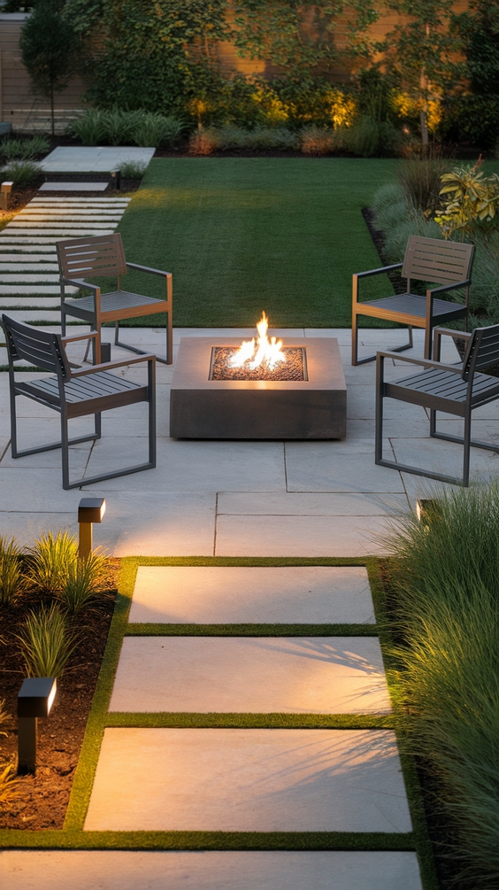 Front Yard Fire Pit Ideas to Boost Curb Appeal with Lights, Seating Areas, and Simple Design