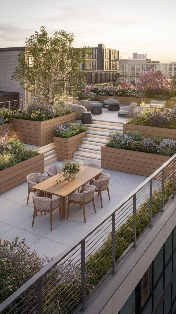 Simple and Stylish Rooftop Terrace Design Ideas for Modern Outdoor Living and Roof Garden Bliss