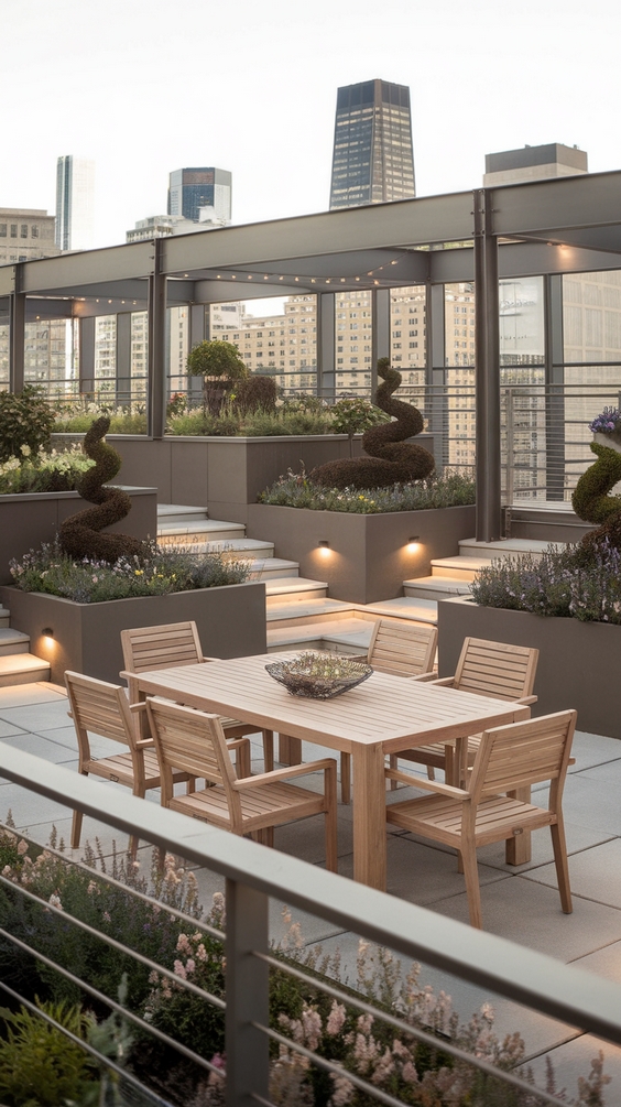 Simple and Stylish Rooftop Terrace Design Ideas for Modern Outdoor Living and Roof Garden Bliss