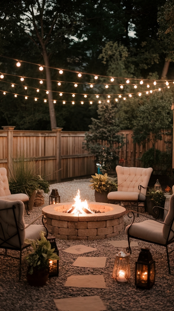 Front Yard Fire Pit Ideas to Boost Curb Appeal with Lights, Seating Areas, and Simple Design