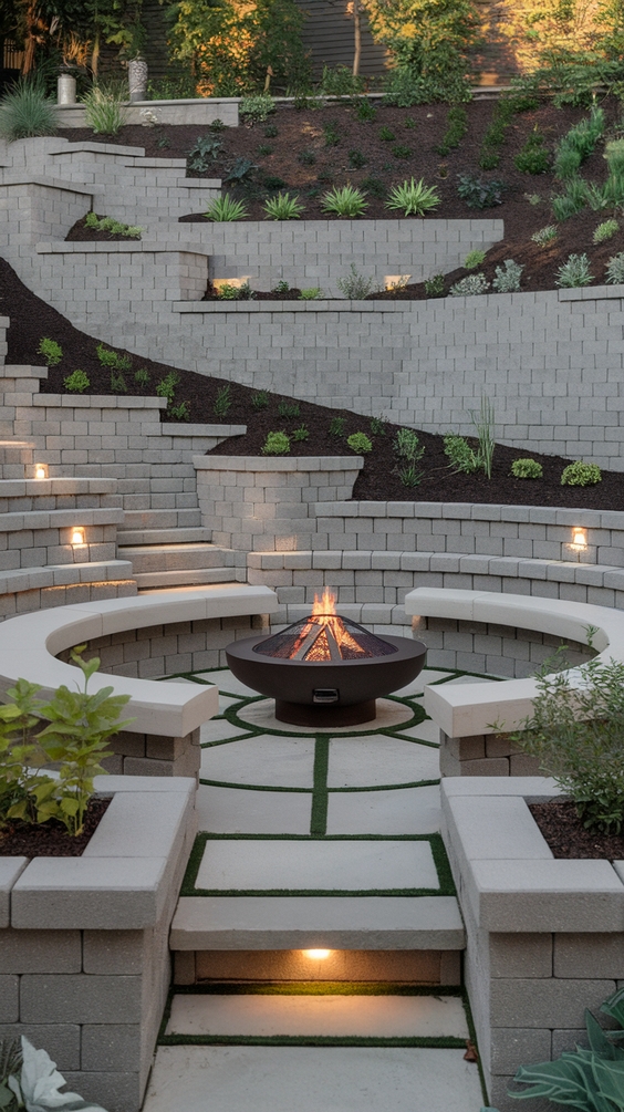 Front Yard Fire Pit Ideas to Boost Curb Appeal with Lights, Seating Areas, and Simple Design