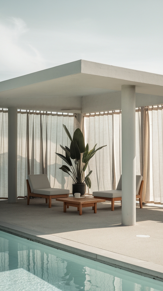 Pool Pavilion Ideas for Modern Outdoor Living with Kitchen, Bar & Fireplace Features