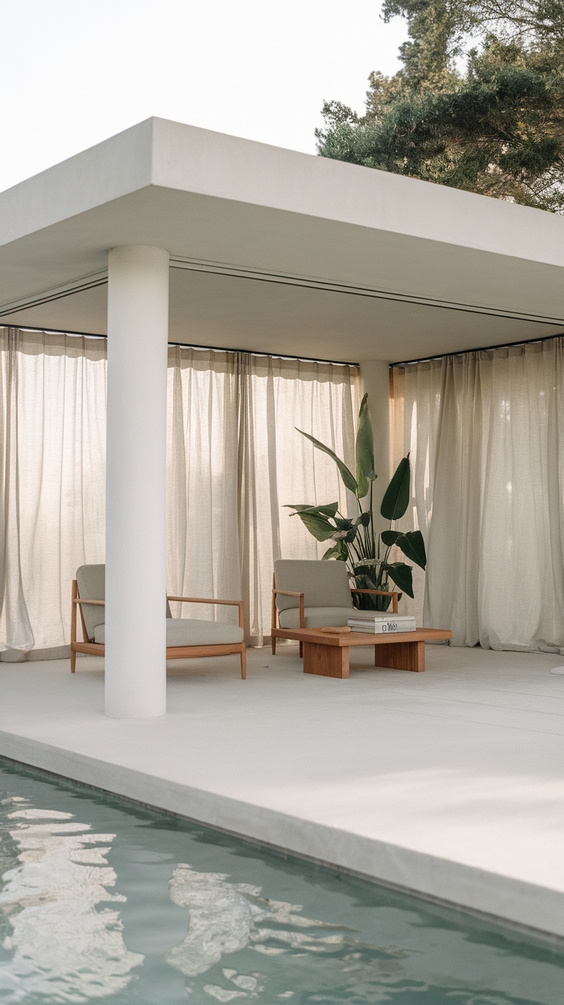 Pool Pavilion Ideas for Modern Outdoor Living with Kitchen, Bar & Fireplace Features