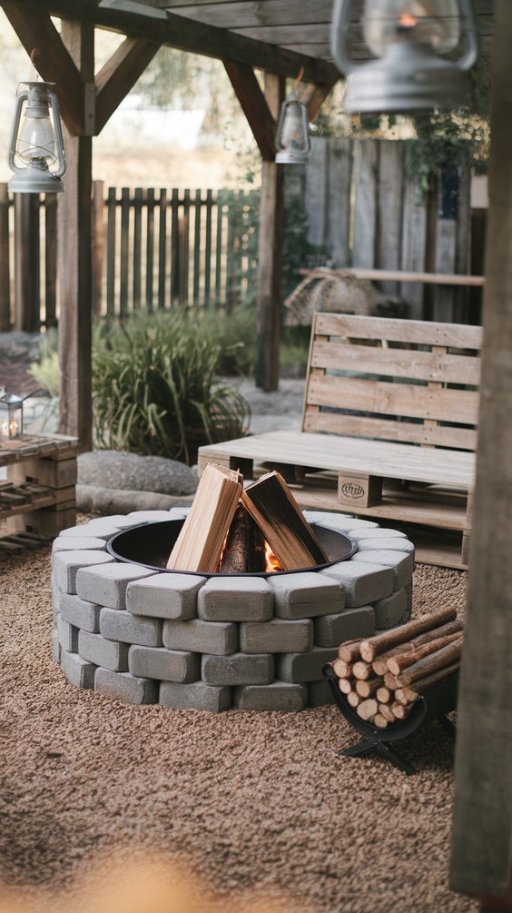 Front Yard Fire Pit Ideas to Boost Curb Appeal with Lights, Seating Areas, and Simple Design