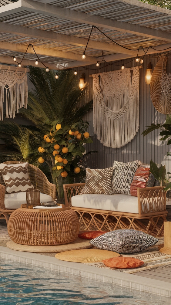 Pool Pavilion Ideas for Modern Outdoor Living with Kitchen, Bar & Fireplace Features