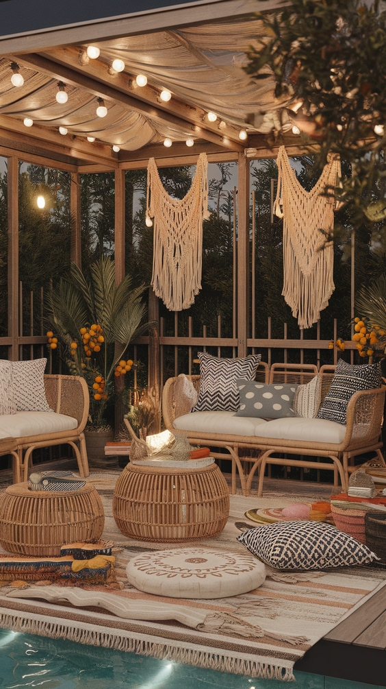 Pool Pavilion Ideas for Modern Outdoor Living with Kitchen, Bar & Fireplace Features