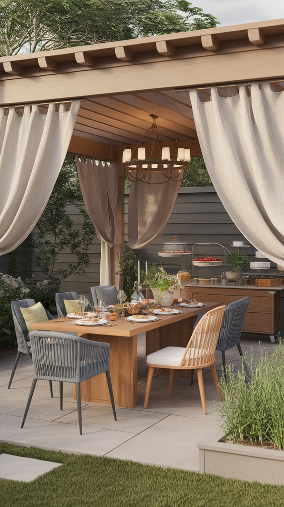Covered Outdoor Entertaining Area Backyard Tips and Decor Ideas for Every Season