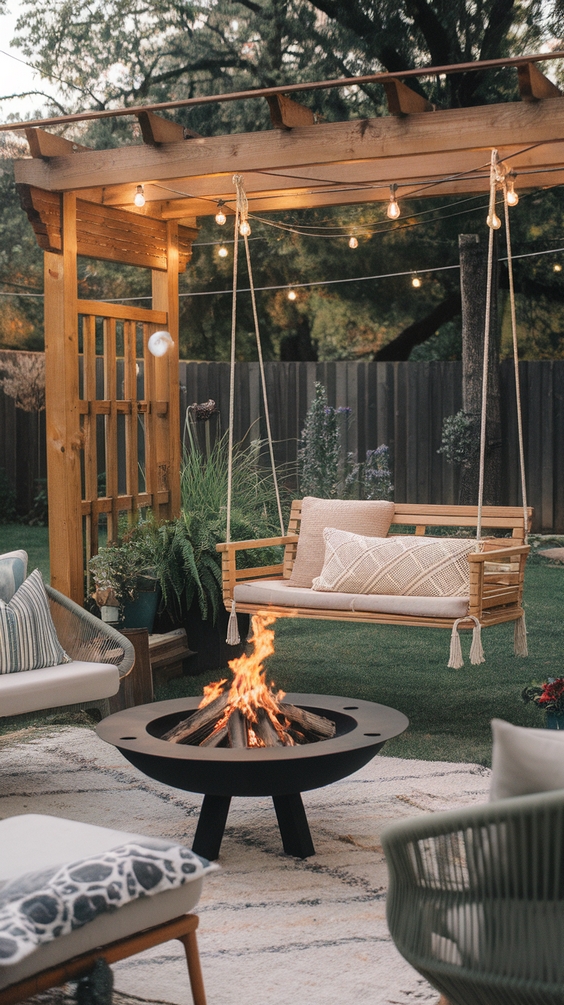 Front Yard Fire Pit Ideas to Boost Curb Appeal with Lights, Seating Areas, and Simple Design