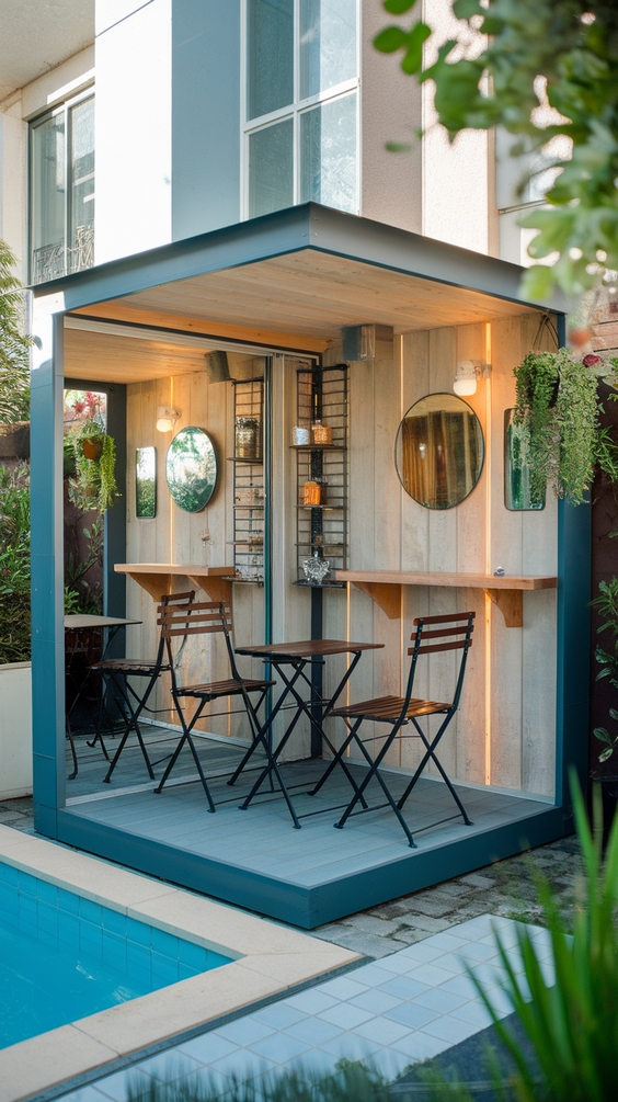 Pool Pavilion Ideas for Modern Outdoor Living with Kitchen, Bar & Fireplace Features