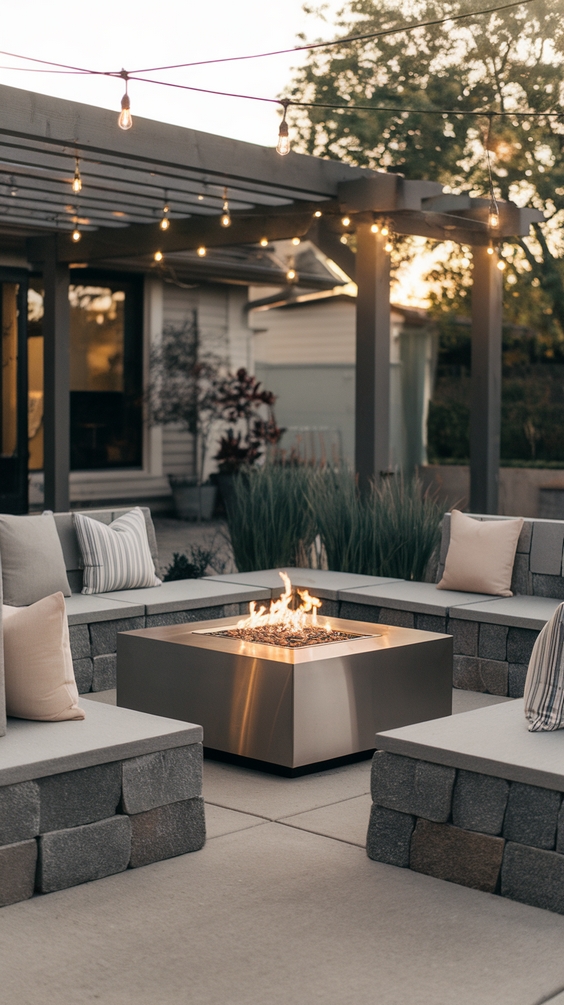 Front Yard Fire Pit Ideas to Boost Curb Appeal with Lights, Seating Areas, and Simple Design