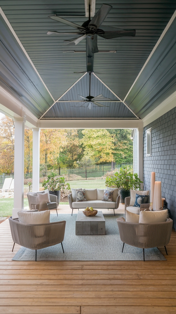 Covered Outdoor Entertaining Area Backyard Tips and Decor Ideas for Every Season