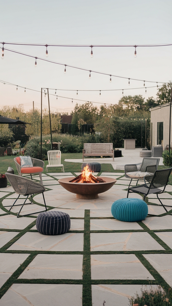 Front Yard Fire Pit Ideas to Boost Curb Appeal with Lights, Seating Areas, and Simple Design