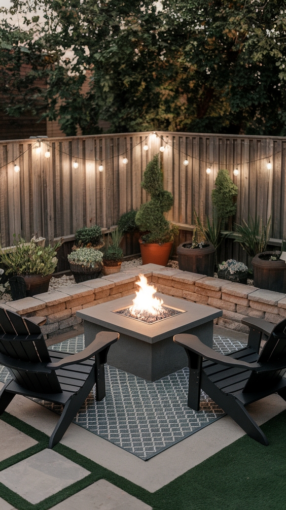 Front Yard Fire Pit Ideas to Boost Curb Appeal with Lights, Seating Areas, and Simple Design