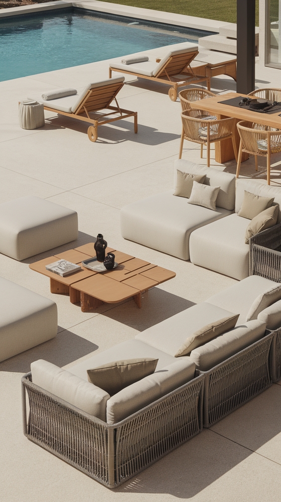 Pool Pavilion Ideas for Modern Outdoor Living with Kitchen, Bar & Fireplace Features