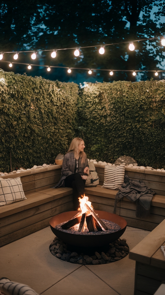 Front Yard Fire Pit Ideas to Boost Curb Appeal with Lights, Seating Areas, and Simple Design
