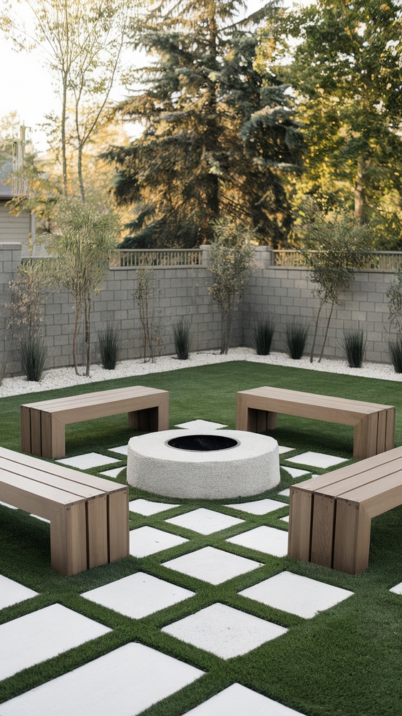 Front Yard Fire Pit Ideas to Boost Curb Appeal with Lights, Seating Areas, and Simple Design
